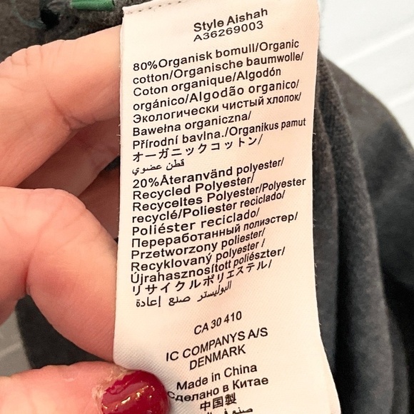 JACKPOT Mini Skirt AISHAH Ribbed knit Charcoal Gray ruffle Cotton blend M - Picture 10 of 12